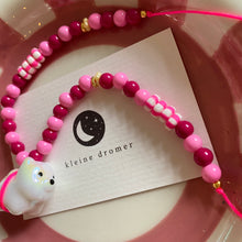 Afbeelding in Gallery-weergave laden, Kinderketting - Parelmoer Hondje Donkerroze