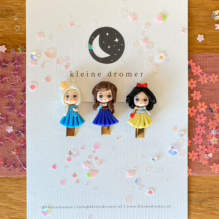 Haarclipjes Disney Prinsessen - Elsa, Anna & Sneeuwwitje