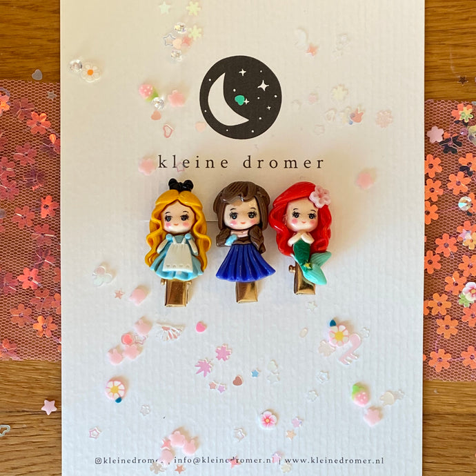 Haarclipjes Prinsessen Disney - Alice, Anna & Ariël
